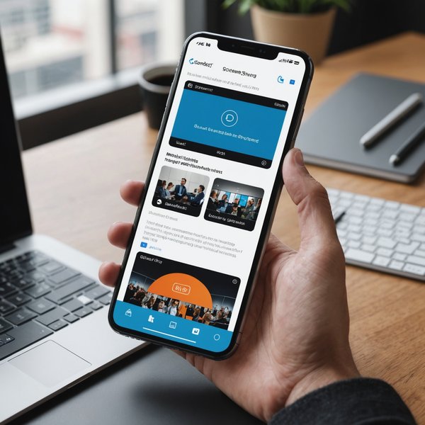Comment utiliser la fonctionnalité de partage d'écran pour des présentations professionnelles sur un smartphone ?